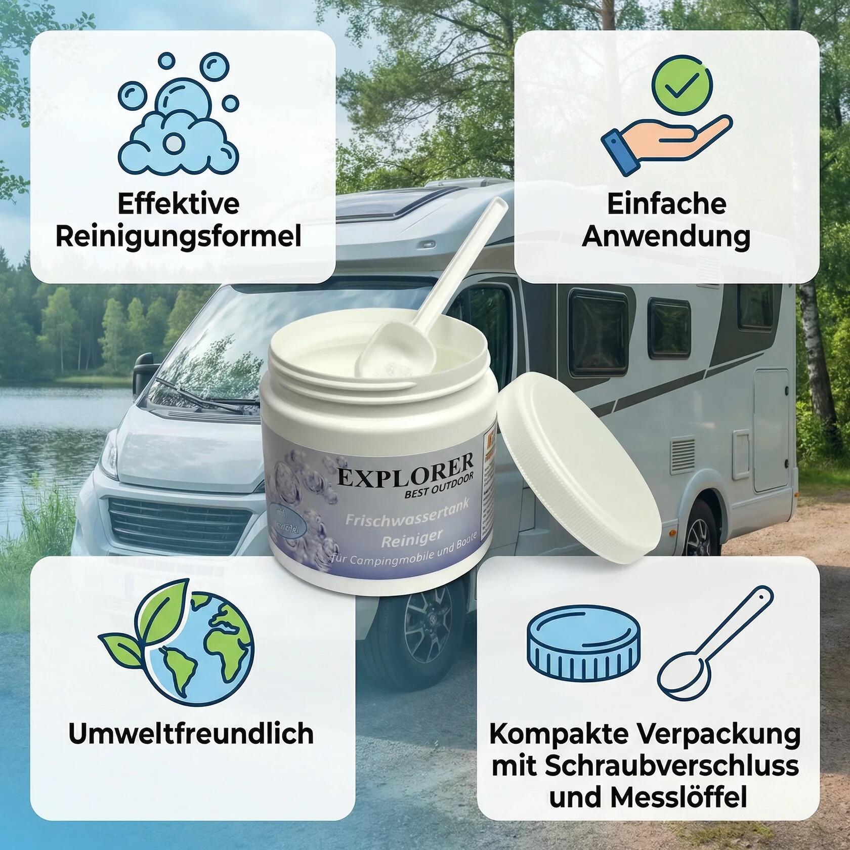 Frischwassertankreiniger 500 g Tankreiniger Frischwasser Wohnmobil und Boote 2/6