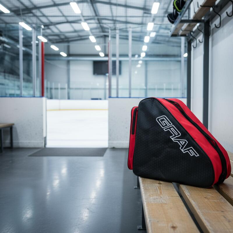 Schlittschuh Tasche Graf für Eishockey und Kunstlauf Schlittschuhe Rot 2/4