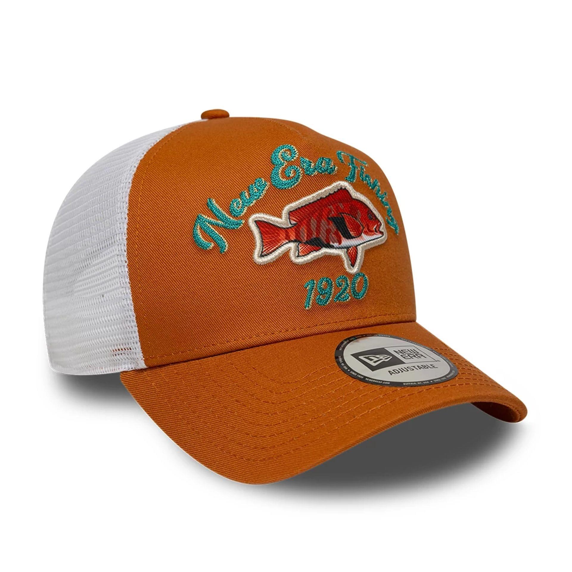 New Era 9FORTY Trucker Cap Fishing braun/weiß 3/7