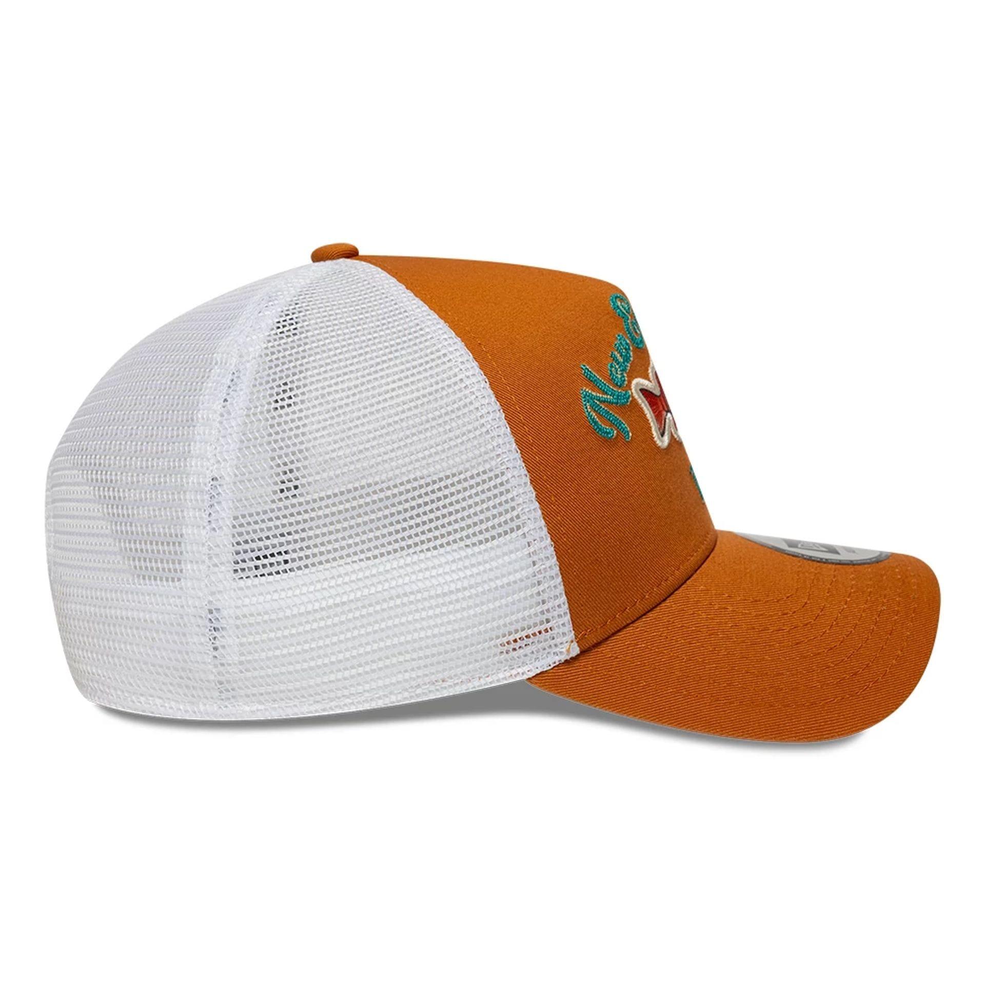New Era 9FORTY Trucker Cap Fishing braun/weiß 7/7
