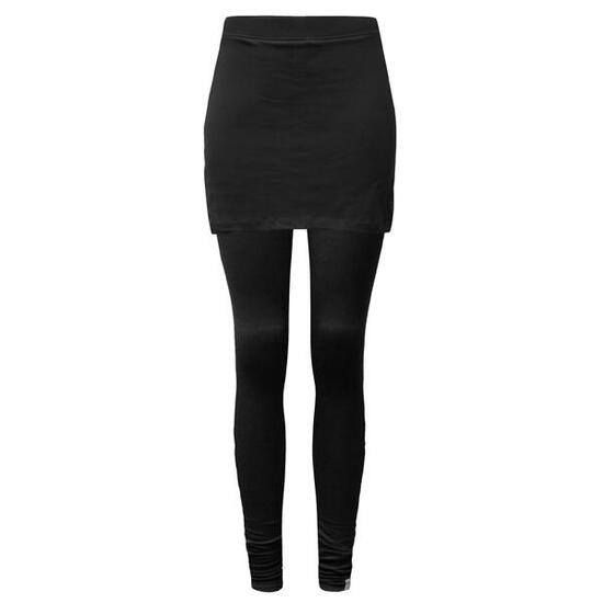 Yoga-Leggings with Skirt - black