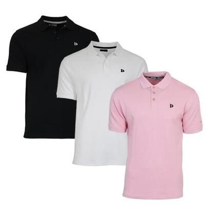 3-pack donnay heren polo pique shirt noah van 100% katoen