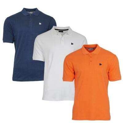 3-pack donnay heren polo pique shirt noah van 100% katoen
