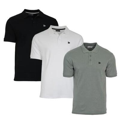 3-pack donnay heren polo pique shirt noah van 100% katoen