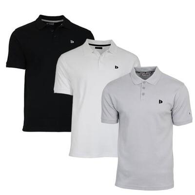 3-pack donnay heren polo pique shirt noah van 100% katoen