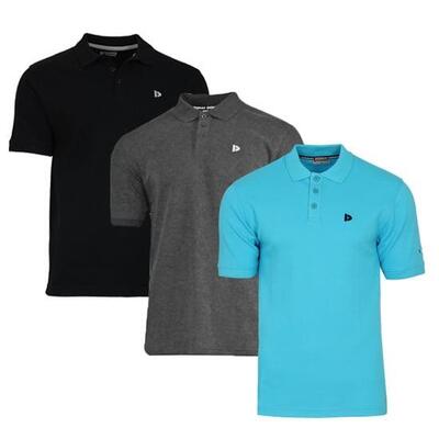 3-pack donnay heren polo pique shirt noah van 100% katoen