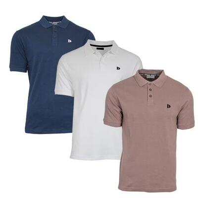 3-pack donnay heren polo pique shirt noah van 100% katoen