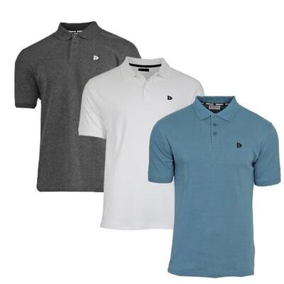 3-pack donnay heren polo pique shirt noah van 100% katoen