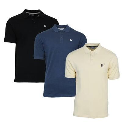 3-pack donnay heren polo pique shirt noah van 100% katoen