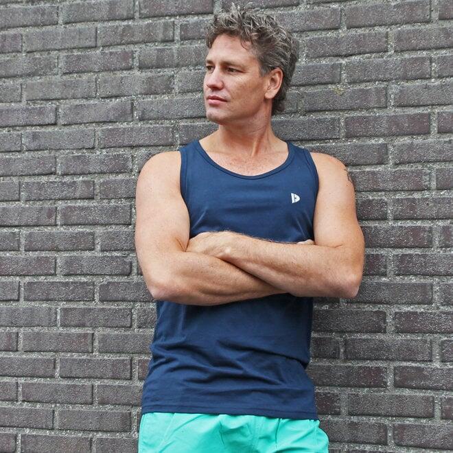Donnay Herren-T-Shirt/Singlet aus 100 % Baumwolle, ärmellos, Modell James. 3/4