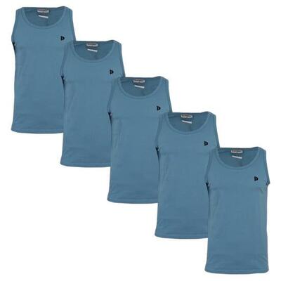 5-pack donnay heren 100% katoenen mouwloos t-shirt /singlet james.