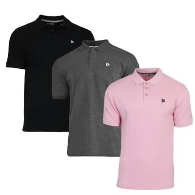 3-pack donnay heren polo pique shirt noah van 100% katoen