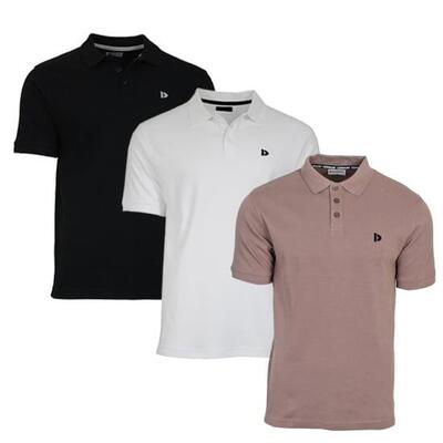3-pack donnay heren polo pique shirt noah van 100% katoen