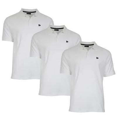 3-pack donnay heren polo pique shirt noah van 100% katoen