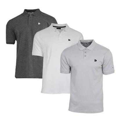 3-pack donnay heren polo pique shirt noah van 100% katoen