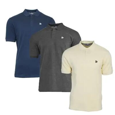 3-pack donnay heren polo pique shirt noah van 100% katoen