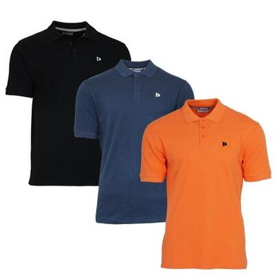 3-pack donnay heren polo pique shirt noah van 100% katoen