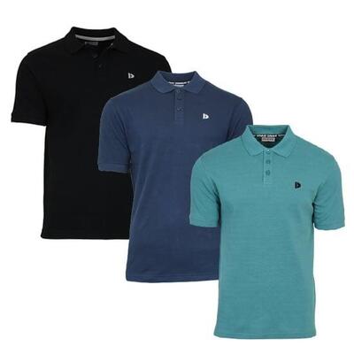 3-pack donnay heren polo pique shirt noah van 100% katoen