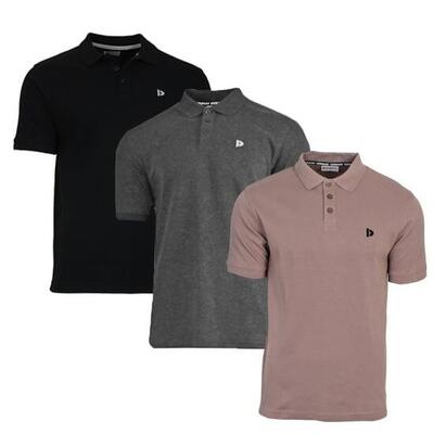 3-pack donnay heren polo pique shirt noah van 100% katoen