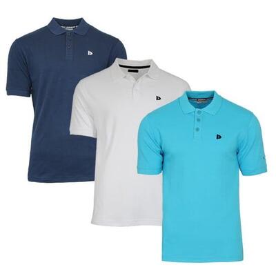 3-pack donnay heren polo pique shirt noah van 100% katoen