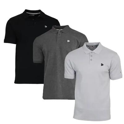 3-pack donnay heren polo pique shirt noah van 100% katoen