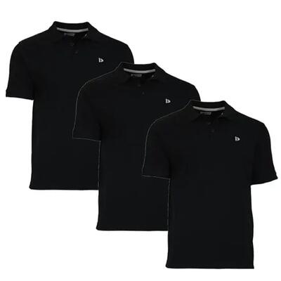 3-pack donnay heren polo pique shirt noah van 100% katoen
