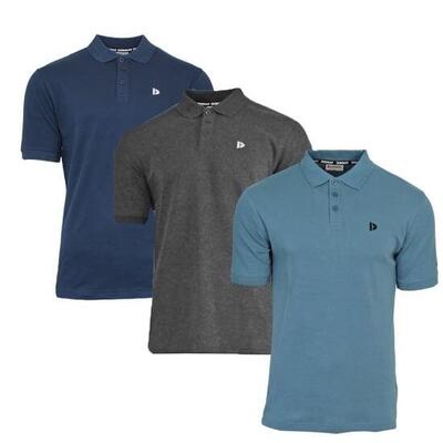 3-pack donnay heren polo pique shirt noah van 100% katoen