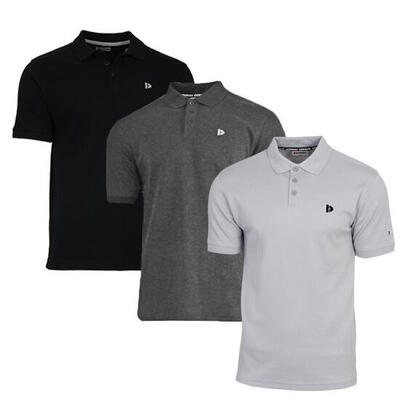 3-pack donnay heren polo pique shirt noah van 100% katoen