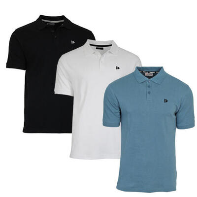 3-pack donnay heren polo pique shirt noah van 100% katoen