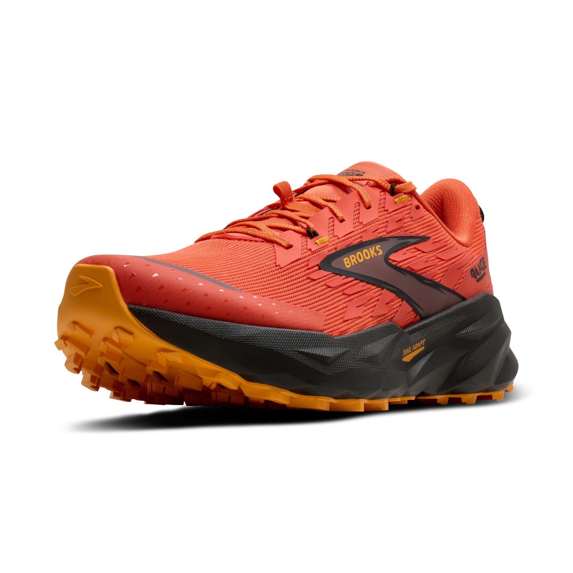 Scarpe running Uomo Range rosso nero arancione 4/5
