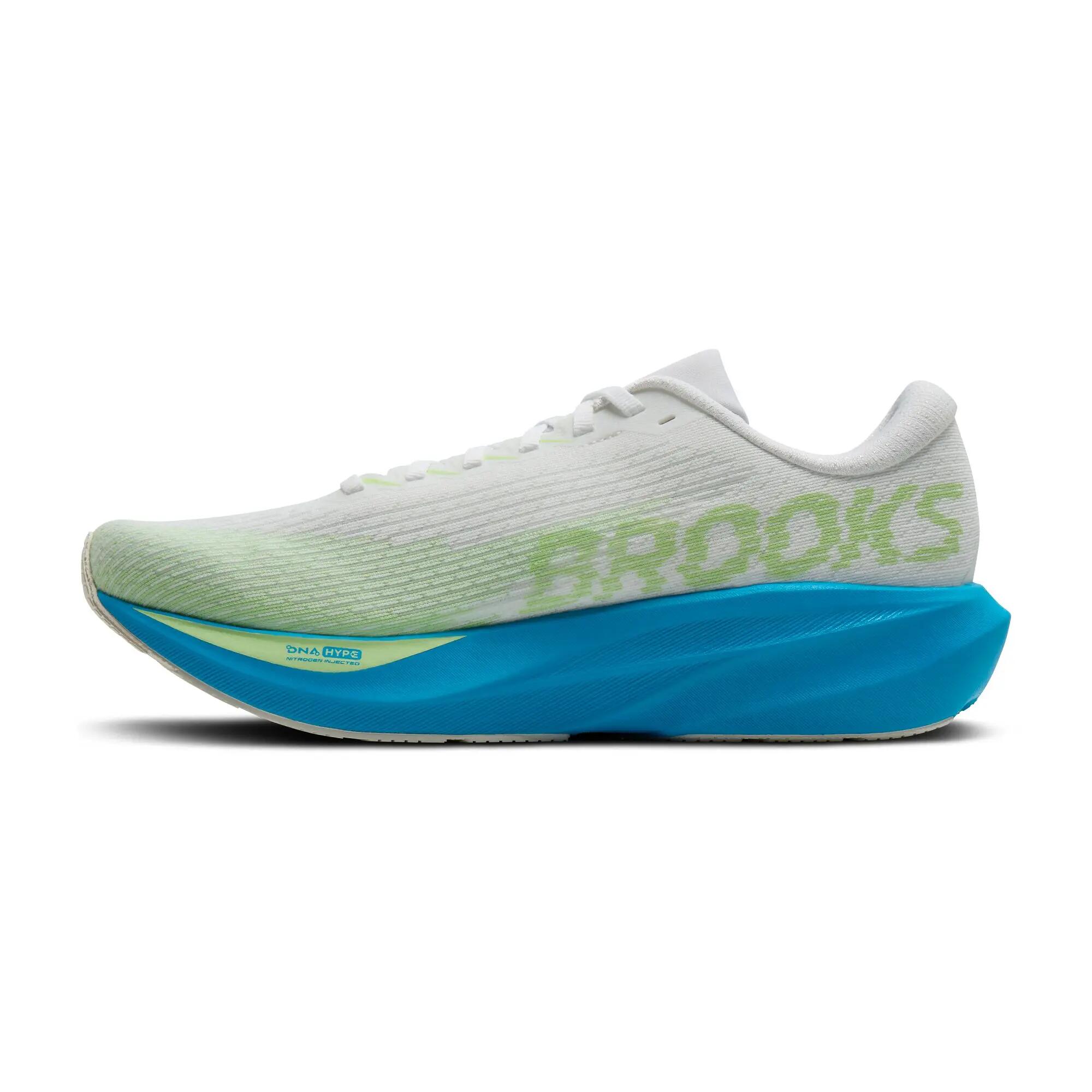 Scarpe running Uomo Ghost Amp bianco blu verde chiaro 2/7