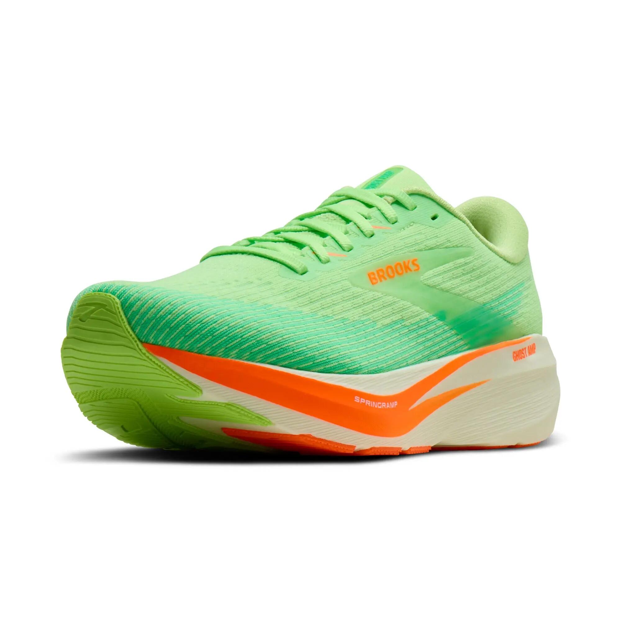 Sapatilhas de Corrida Homem Ghost Amp verde laranja branco 2/5