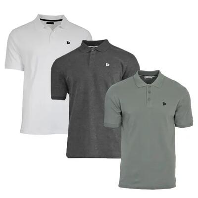 3-pack donnay heren polo pique shirt noah van 100% katoen