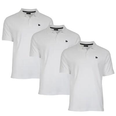 3-pack donnay heren polo pique shirt noah van 100% katoen