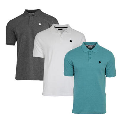 3-pack donnay heren polo pique shirt noah van 100% katoen