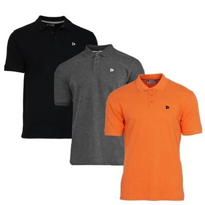 3-pack donnay heren polo pique shirt noah van 100% katoen