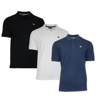 3-pack donnay heren polo pique shirt noah van 100% katoen
