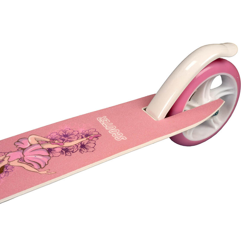 Trotineta Pliabila Ballerina, frana mana, inaltime ajustabila, roti 140 mm, roz