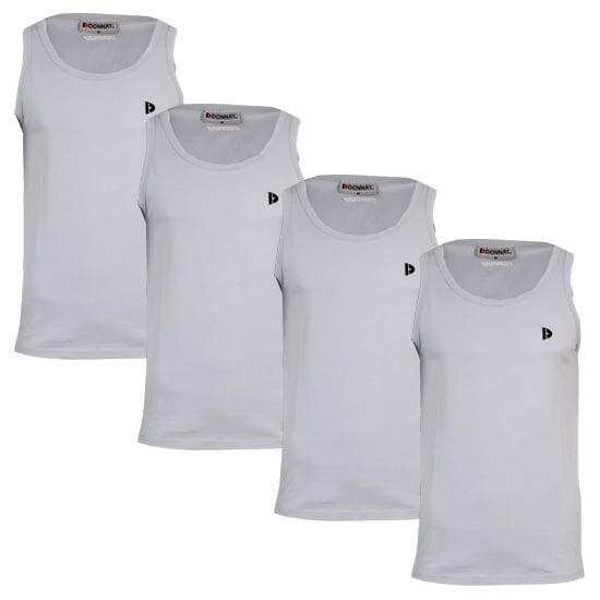 Lot de 4 débardeurs Donnay pour homme, 100% coton / Débardeur James.