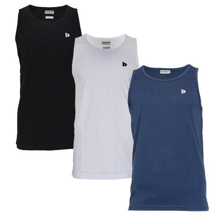 Lot de 3 débardeurs Donnay pour homme, 100% coton / Débardeur James.
