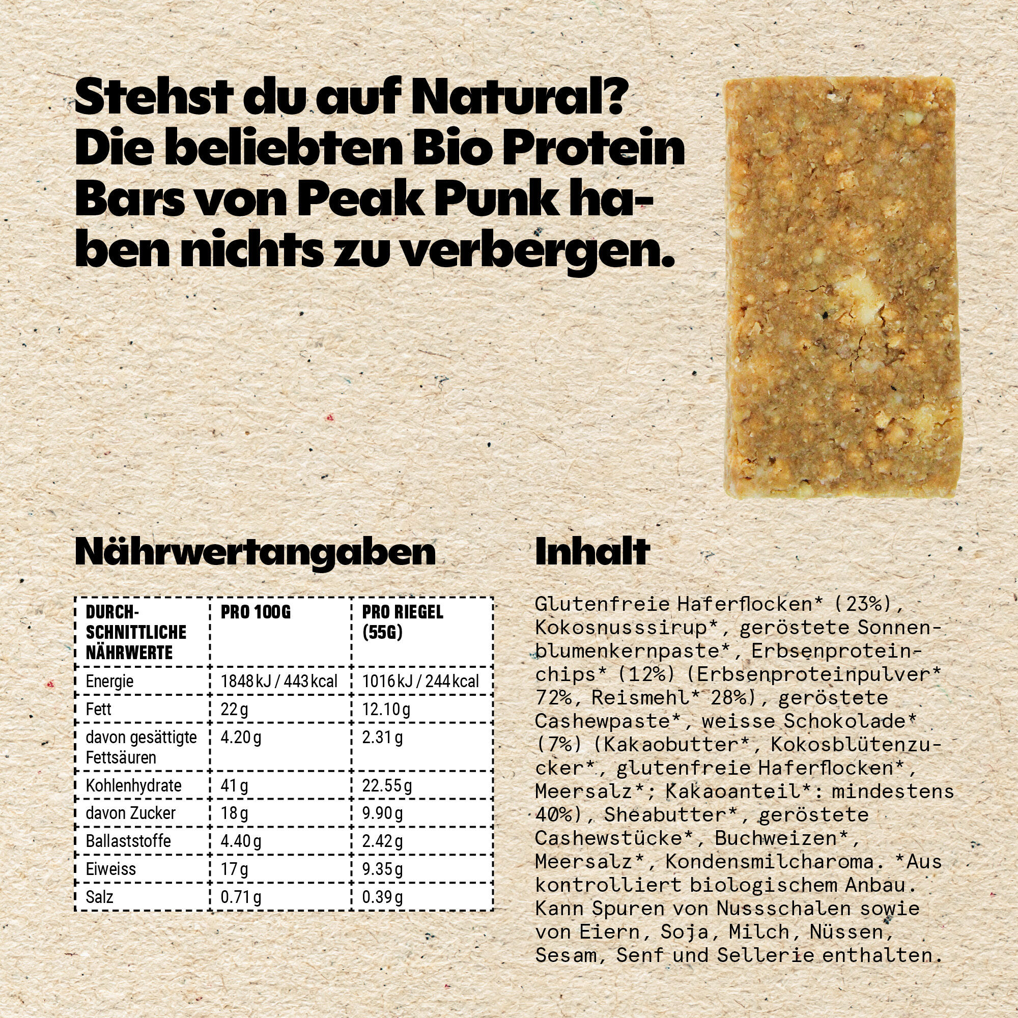 Bio Proteinriegel White Chocolate Chip 55 g 4/7