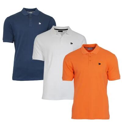 3-pack donnay heren polo pique shirt noah van 100% katoen