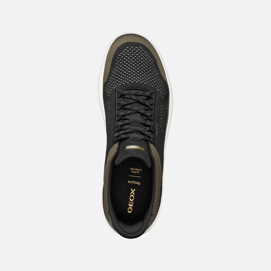 Baskets Homme U SPHERICA PLUS Noir/Vert Militaire 6/7