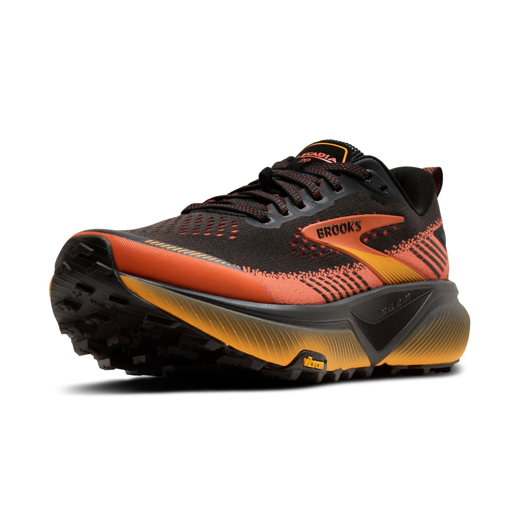 Scarpe running Uomo Cascadia 20 nero rosso arancio 2/5