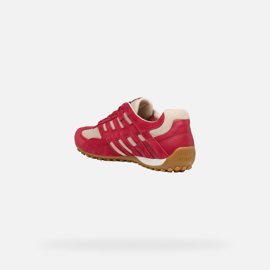 Baskets Femme SNAKE ORIGINAL WOMAN Rouge/Blanc Cassé 4/7