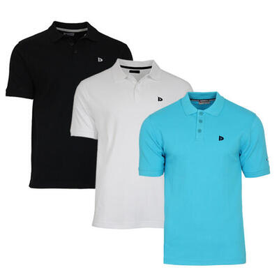 3-pack donnay heren polo pique shirt noah van 100% katoen
