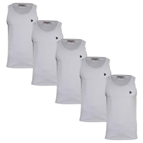 Lot de 5 débardeurs Donnay pour homme, 100% coton / Débardeur James.