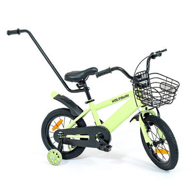 Voltouri bk02 kinderfiets, 14”, met zijwieltjes en duwstang