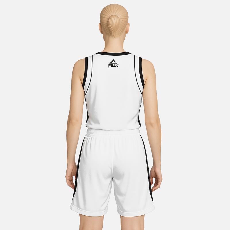 Set maiou/short baschet Dama PEAK Jump Alb/Negru