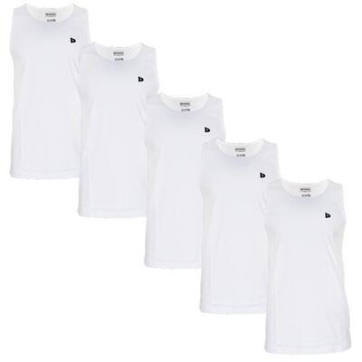 5-pack donnay heren 100% katoenen mouwloos t-shirt /singlet james.